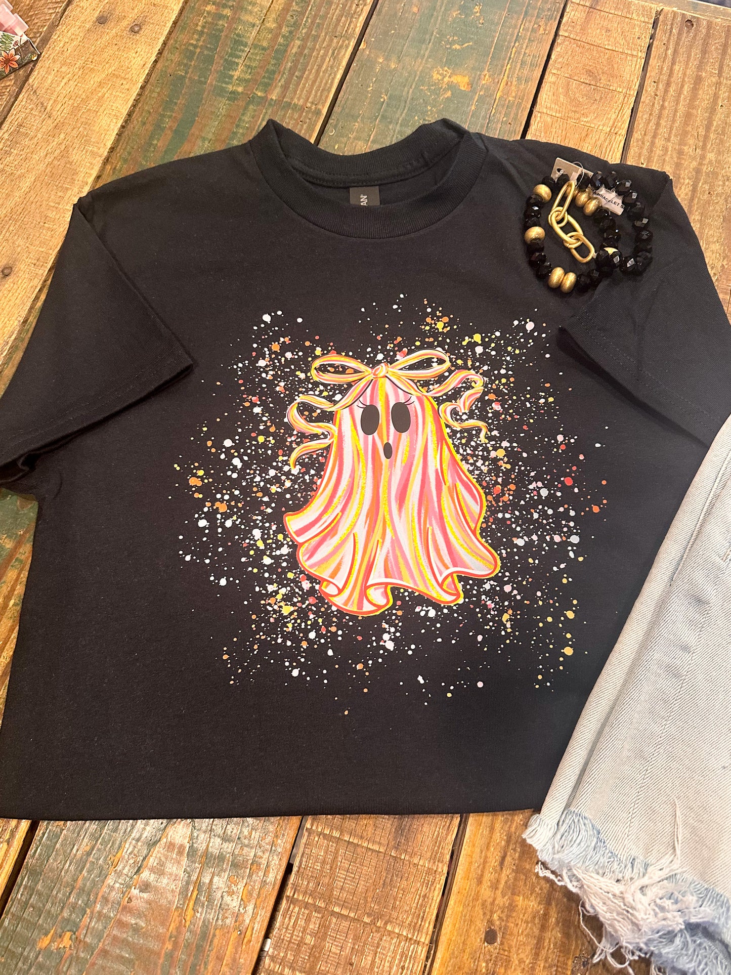 Splatter Ghost Bow Tee