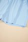 Sky Blue Drawstring High Waist Lined Tennis Skorts