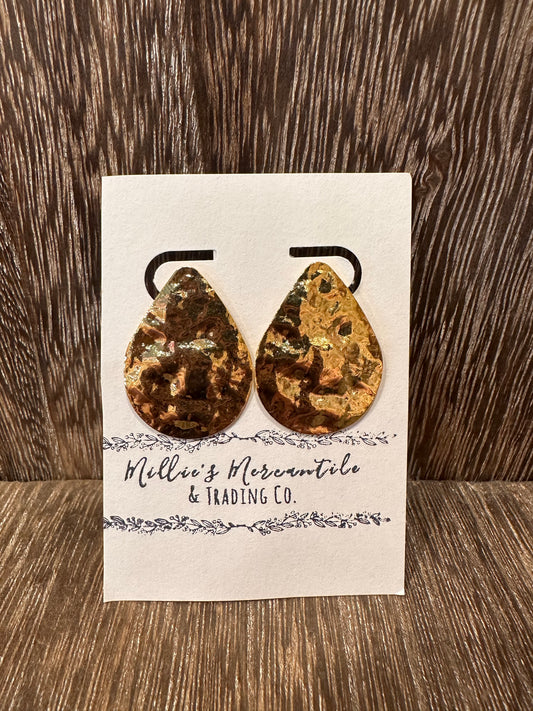 Hammer Head Gold Earrings