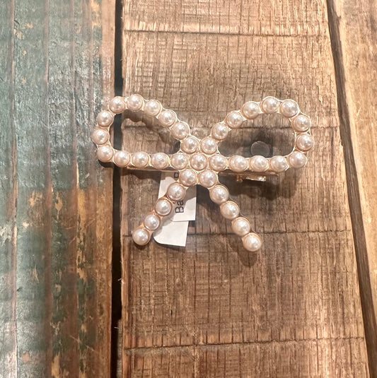 Bailee Pearl Bow Hair Clips