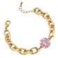 Marchesa Chinoiserie & Chunky Chain Bracelet in Pink & White