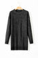 Black Cable Knit Drop Shoulder Loose Fit Sweater Dress