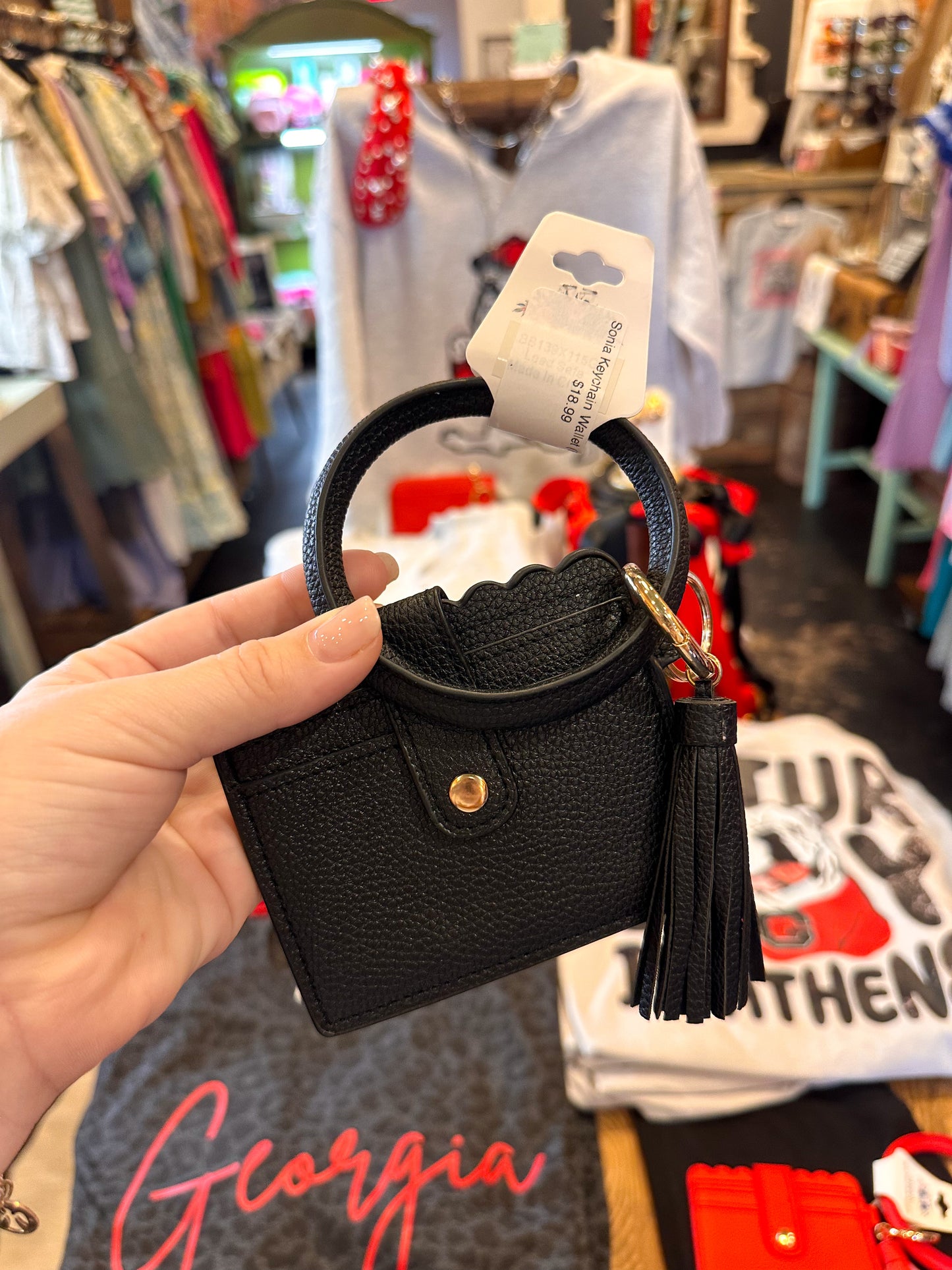 Sonia Keychain Wallet (Black)