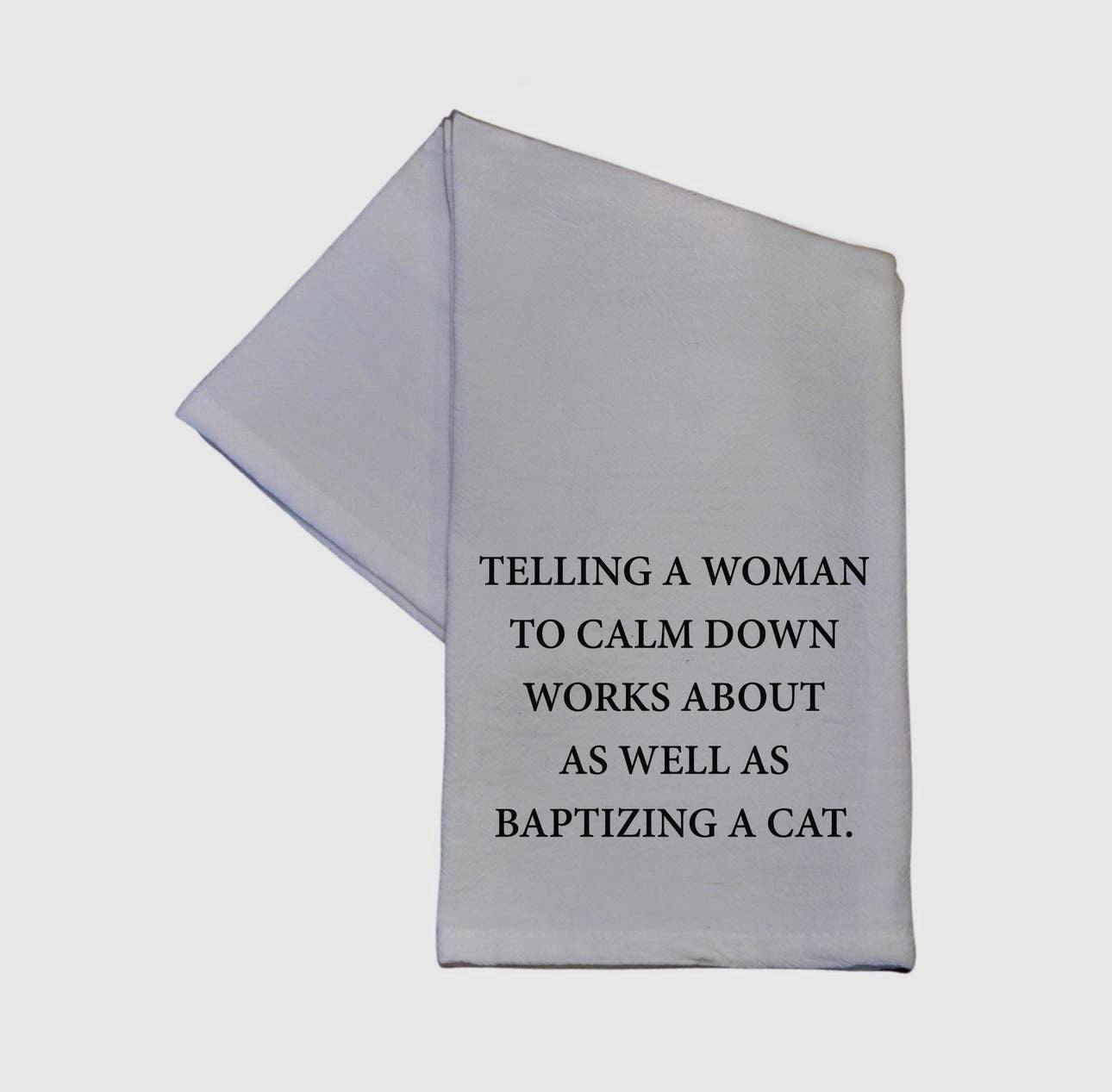 Baptizing A Cat Tea Towel