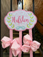 Custom Embroidered Bow Hanger