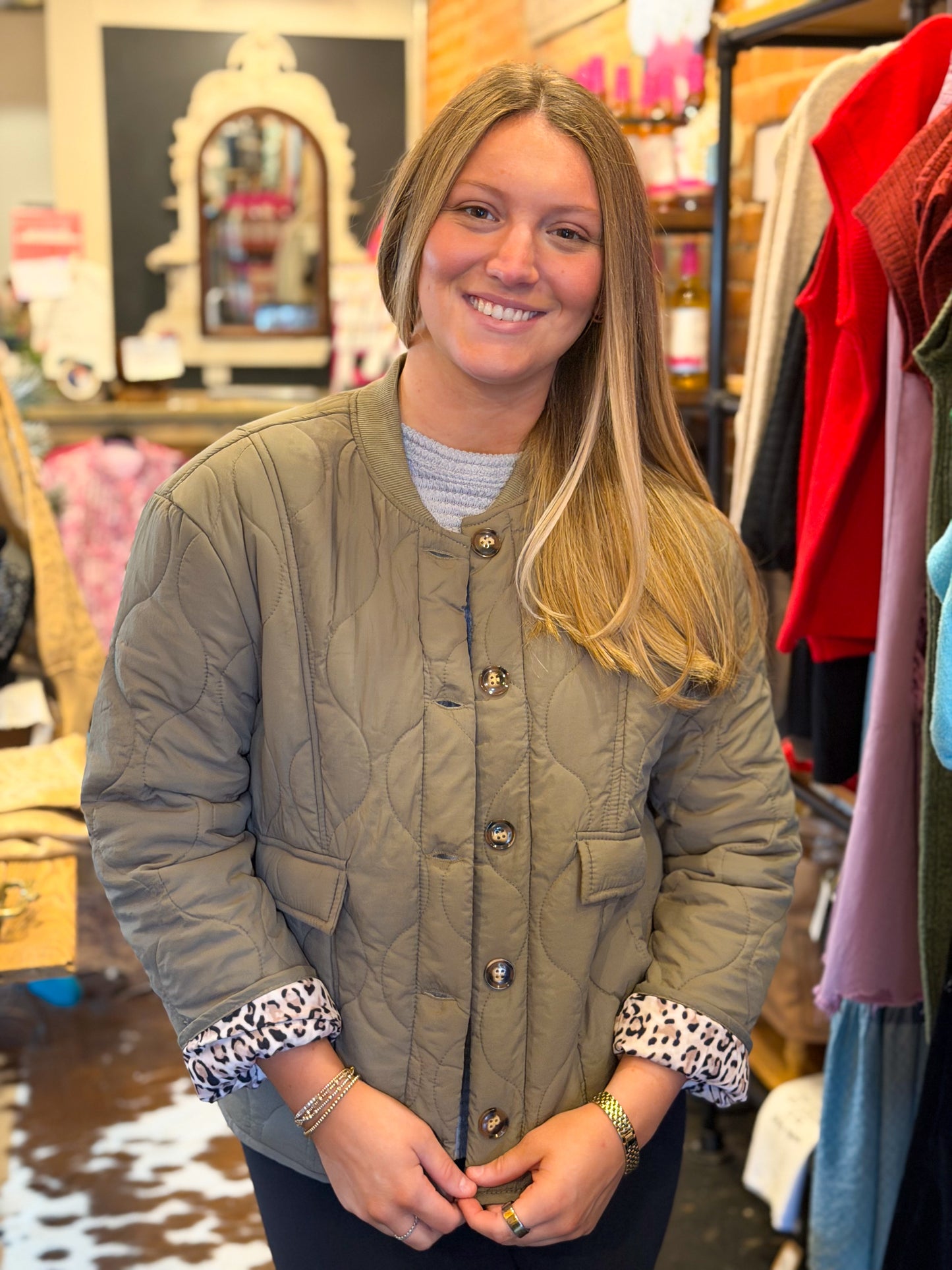 Ollie Olive Quilted Jacket