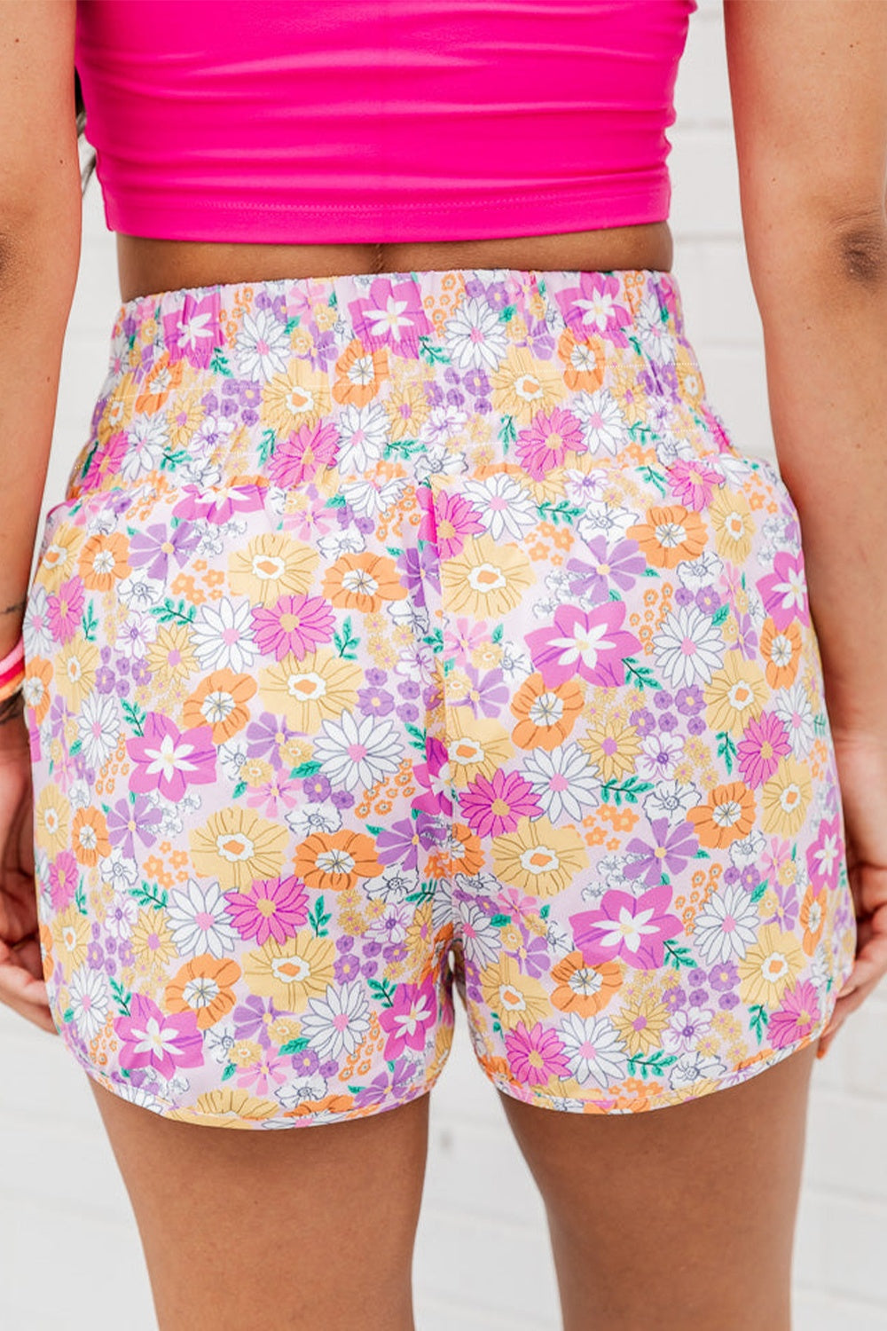 Printed High Waist Shorts