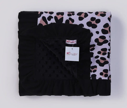 Leopard Minky Dot Blanket