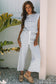 Sail Blue Casual Wide Leg 2pcs Pants Set
