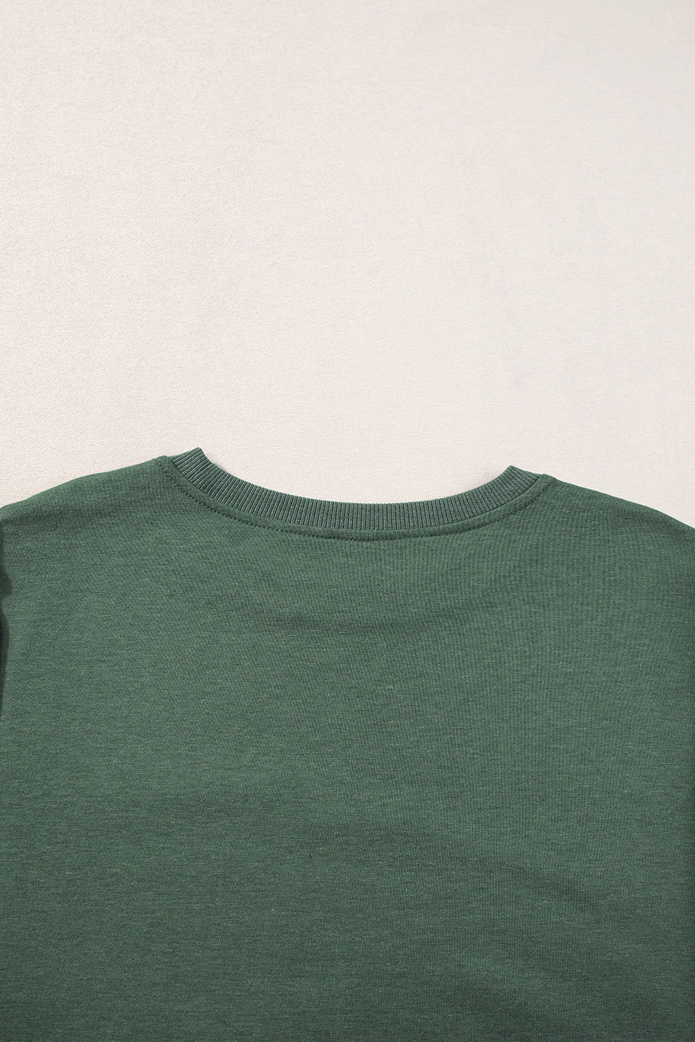 Laurel Green Exposed Seam Chest Pocket Split Loose T Shirt