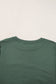 Laurel Green Exposed Seam Chest Pocket Split Loose T Shirt