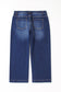 Navy Blue Plus Size Seamed Wide Leg High Waist Jeans