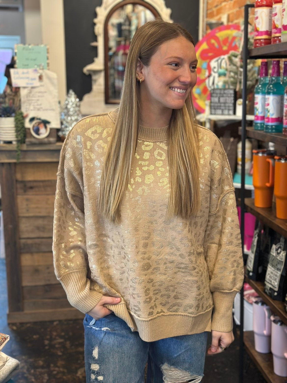 Golden Leopard Sweater