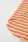 Yellow Stripe Rainbow Tee Tasseled String Wide Leg Pants Set