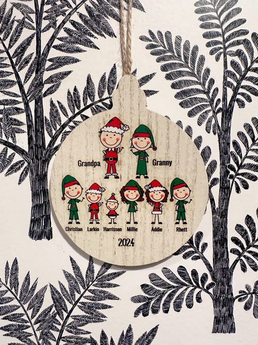 Custom Family Christmas Ornament