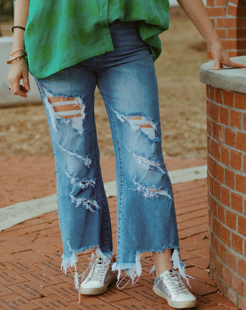 Urban Distressed Crop Jeans