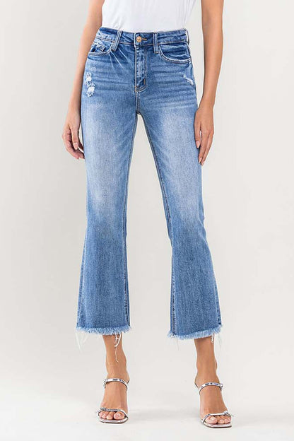 Vervet by Flying Monkey Full Size High Rise Cropped Flare Jeans