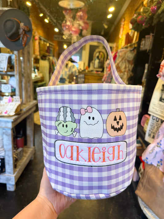 Monogrammed Halloween Basket
