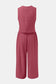 Round Neck Top and Wide Leg Pants Set