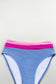 Light Blue Colorblock High Waisted Bikini Swimsuit