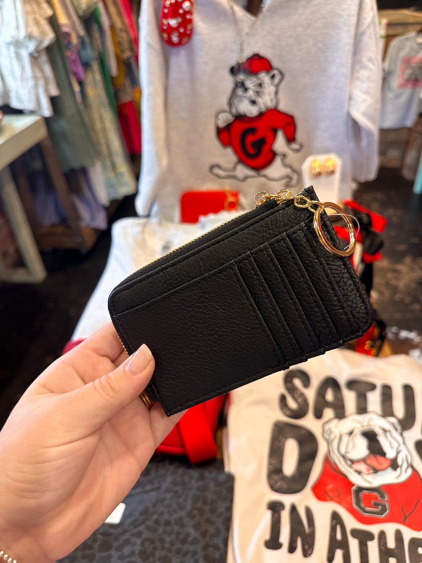 Tina Keychain Wallet (Black)