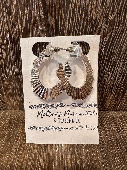 Silver Olivia Hoops