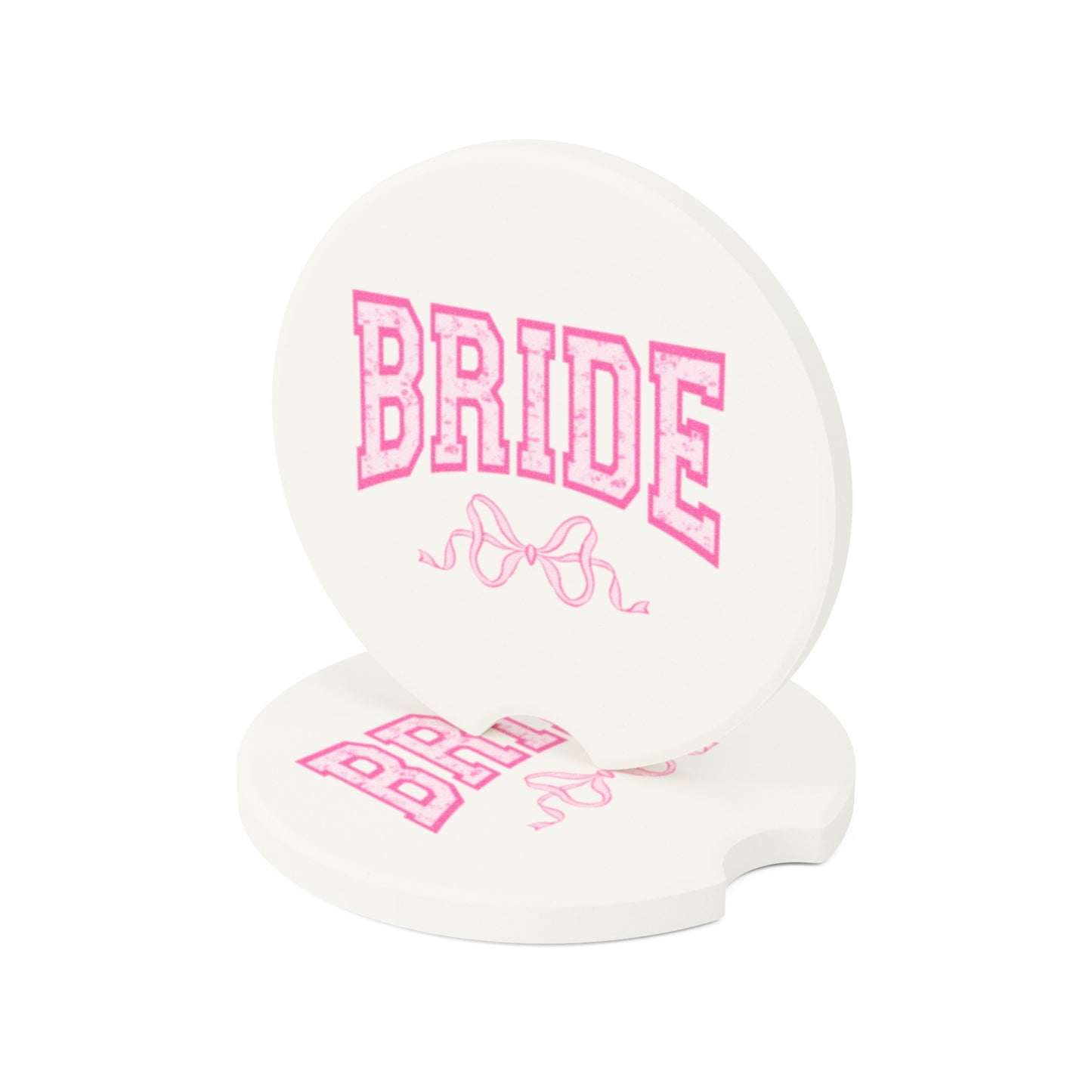 Bow Floral Bride Car Coaster