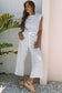 Sail Blue Casual Wide Leg 2pcs Pants Set