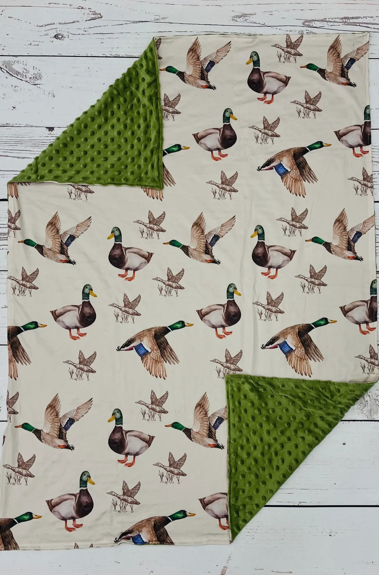Duck Minky Dot Blanket