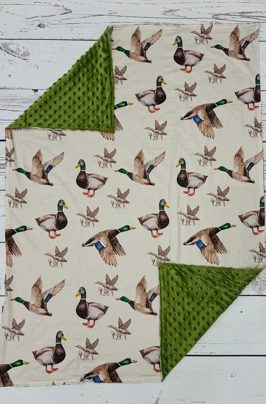Duck Minky Dot Blanket