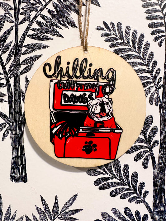 Chillin Dawgs Ornament