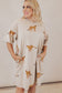 Apricot Plus Size Cheetah Print Side Pockets T Shirt Mini Dress