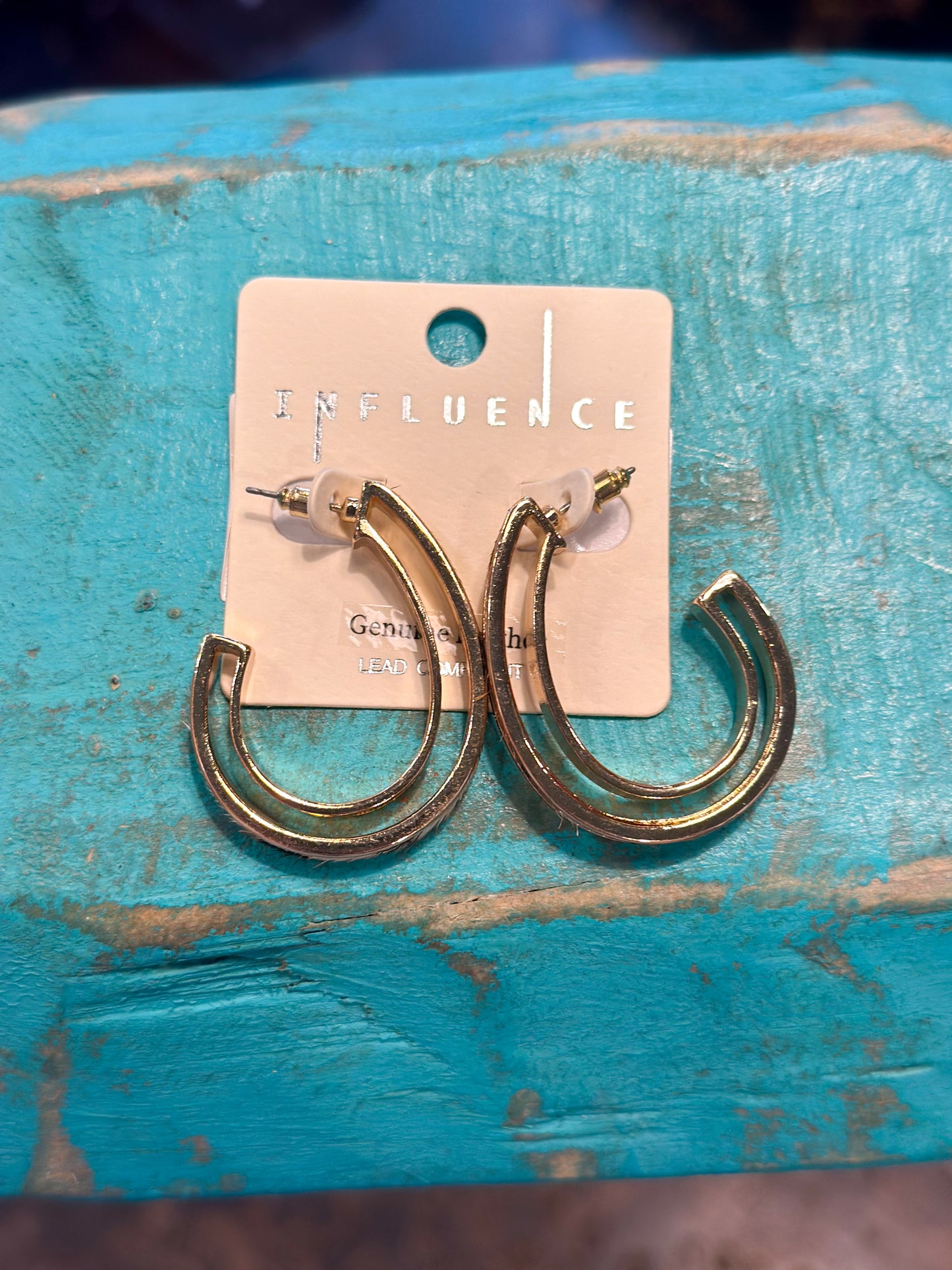 Leopard Teardrop Hoops