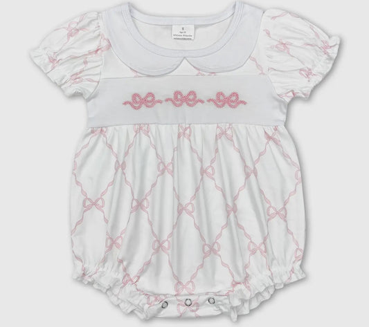 Bow Embroidered Romper