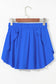 Sky Blue Drawstring High Waist Lined Tennis Skorts