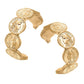 Darby Coin Hoop Earrings in Worn Gold