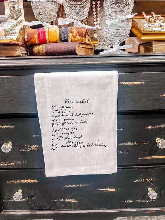 Custom Handwritten Tea Towel