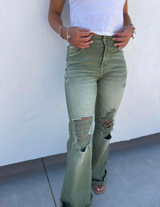 Blakeley Distressed Colored Jeans