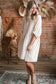 White Textured Ruffled Puff Sleeve Loose Dress