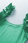 Mint Green Ruffled Wide Straps Slim Tank Top