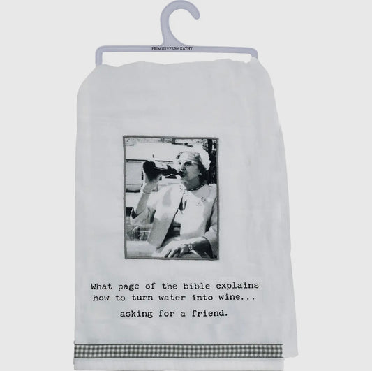 Water to Wine Tea Towel