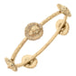 Roan Lion Head Bangle in Worn Gold