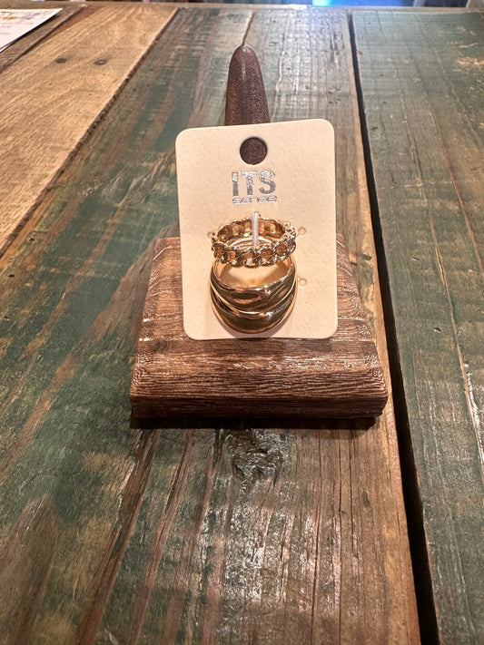 Goldie Dome Ring set
