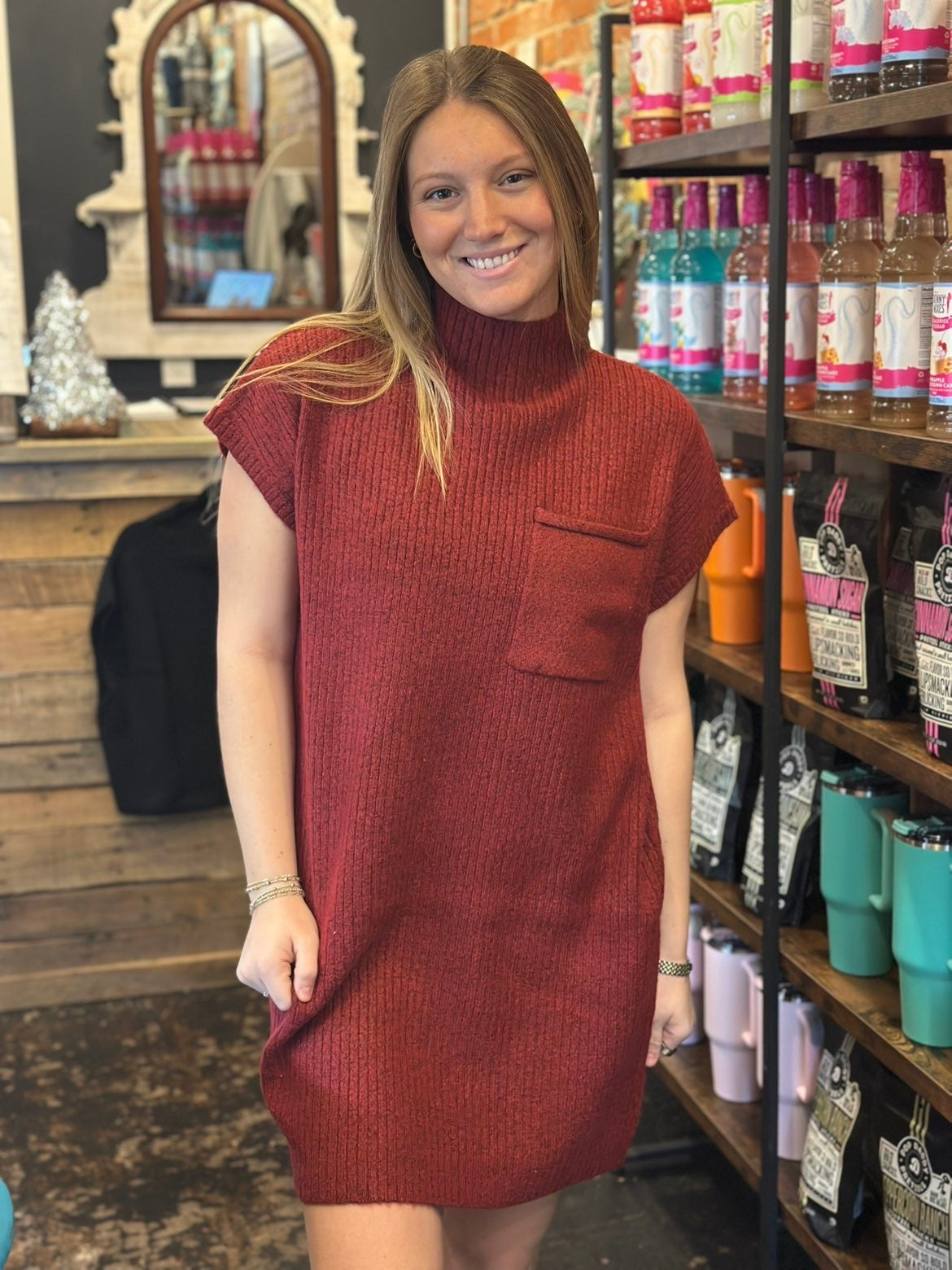 Cranberry Sweater Dress