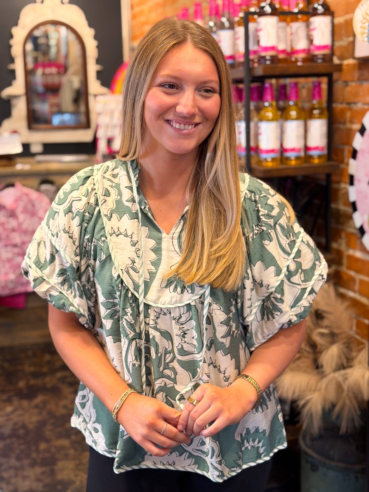 Sunset Puff Sleeve Top