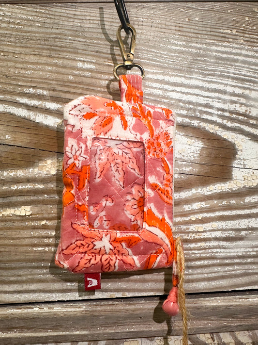 Blaire Block-Print Keychain Wallet