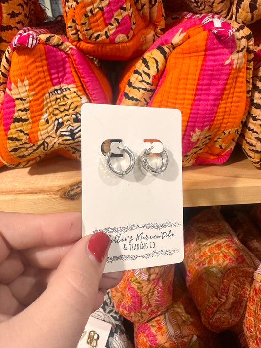 Mama's Favorite silver Hoops