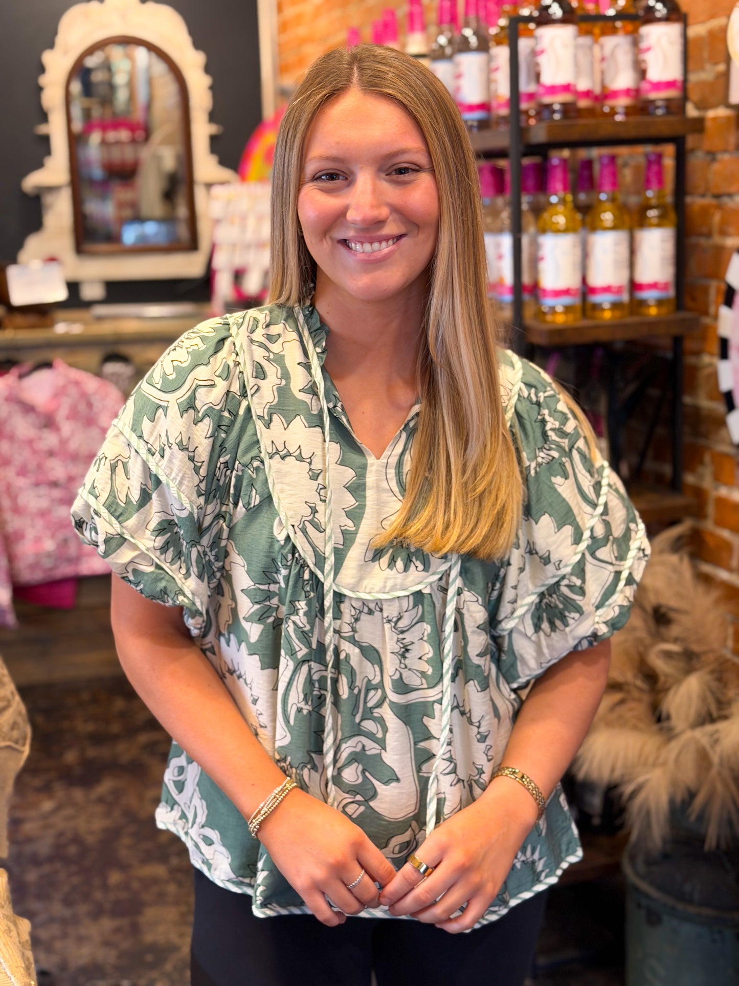 Sunset Puff Sleeve Top