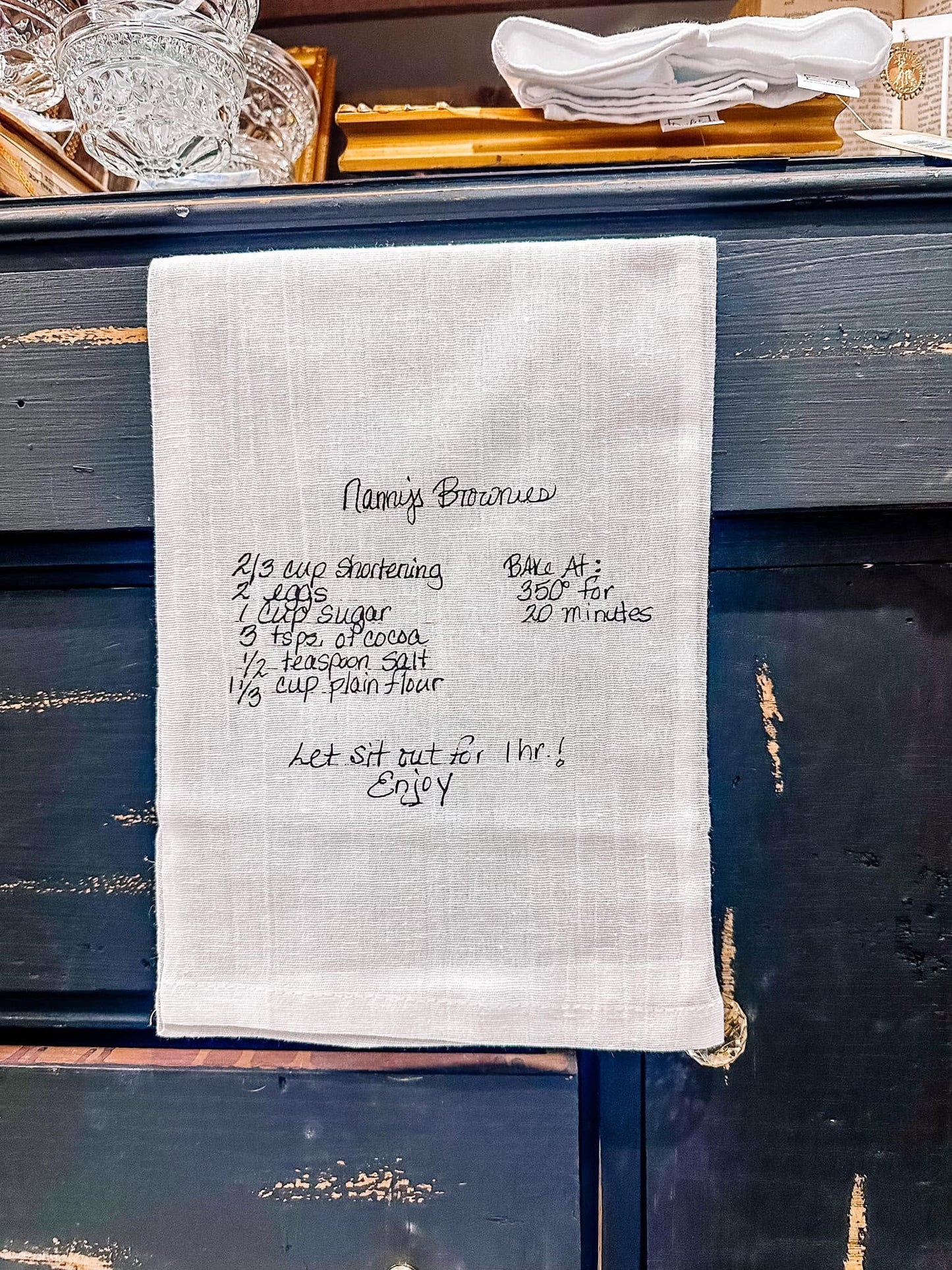 Custom Handwritten Tea Towel