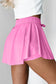 Bonbon Drawstring High Waist Lined Tennis Skorts
